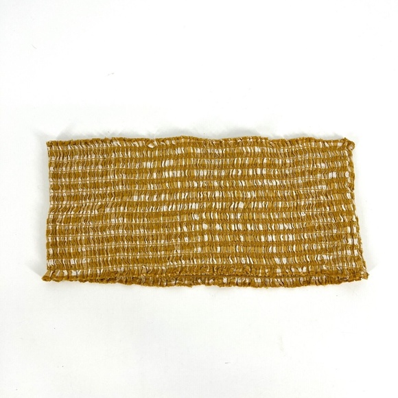 Brandy Melville Kessy Tube Top Gingham Smocked Bandeau Crop - Picture 5 of 12